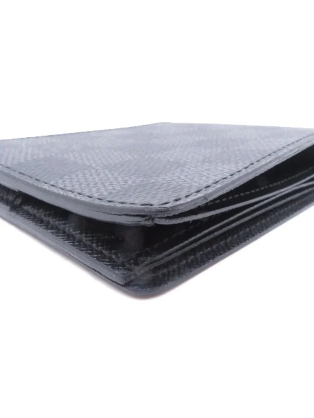 Louis Vuitton Portefeuille Slender Damier Graphite Bifold Wallet Canvas Gray